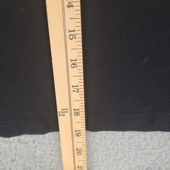 Lauren Ralph Lauren Top Women's Size P/L Basic Black Solid Cotton V-Neck Petite - Picture 10 of 11